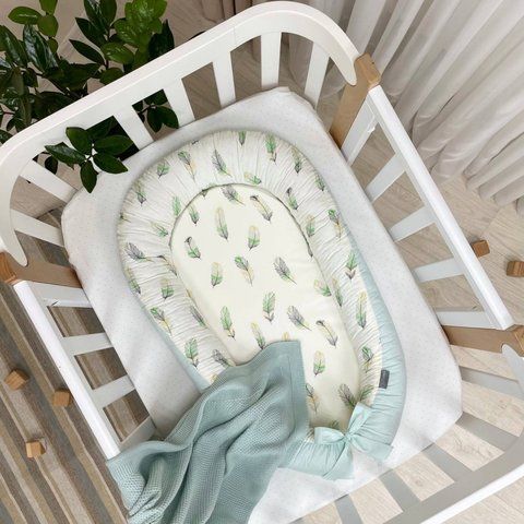 Кокон Baby Design Перо м'ята фото