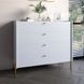 Комод із 4 шухлядами LION Wood із золотими ніжками 100х90х45 см Німфея Альба (білий) ТОП