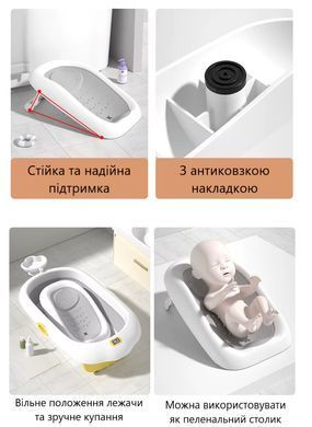 Дитяча підставка Terrio у ванну з регульованою висотою, сірий