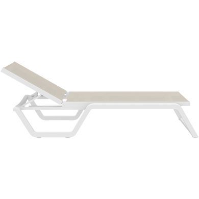 Шезлонг Siesta Rio White Taupe фото