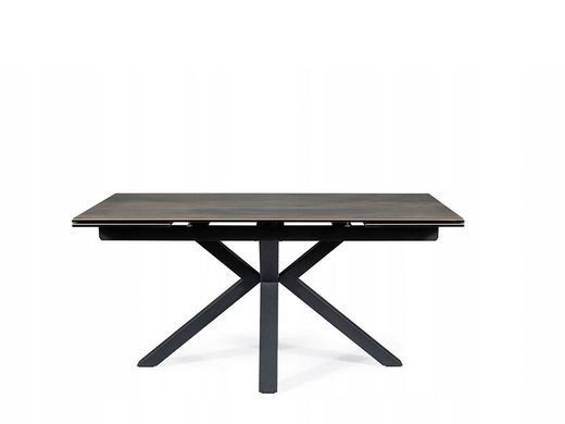 Стіл Columbus Ceramic 160(240)x90 коричневий ефект дерева/чорний