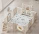 Дитячий манеж з килимком 4в1 Terrio &ldquo;Sleepy L&rdquo; 180х200 см, білий