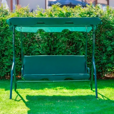 Садова гойдалка 4Р Garden тримісна 180х110см, зелена