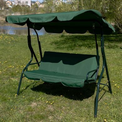 Садова гойдалка 4Р Garden тримісна 180х110см, зелена
