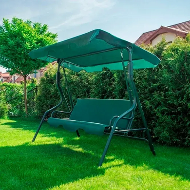 Садова гойдалка 4Р Garden тримісна 180х110см, зелена
