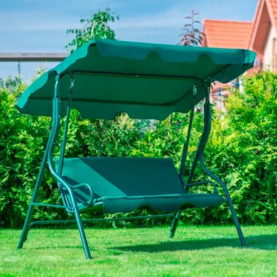 Садова гойдалка 4Р Garden тримісна 180х110см, зелена