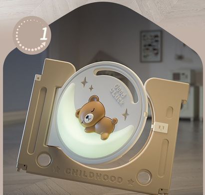 Дитячий манеж з килимком 5в1 Terrio &ldquo;Sleepy M&rdquo; 150х180 см, білий