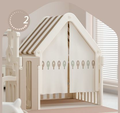 Дитячий манеж з килимком 5в1 Terrio &ldquo;Sleepy M&rdquo; 150х180 см, білий