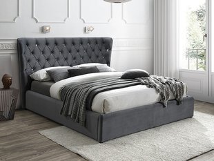 Кровать Carven Velvet 160x200 цвет серый