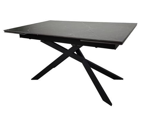 Стол обеденный раскладной MADISON CERAMIC 160(240)х90 черный мат/черный