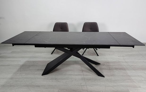 Стол обеденный раскладной MADISON CERAMIC 160(240)х90 черный мат/черный