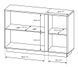 Комод з вітриною Арко/Arco 3-дверний 3D2W/138 Білий глянець/дуб грандсон