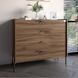 Комод с 4 ящиками LION Wood с черными ножками 100х90х45 см Дуб Ливорно