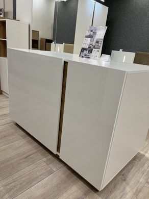Комод Арко/Arco 3-дверный 3D/138 Белый глянец/дуб грандсон
