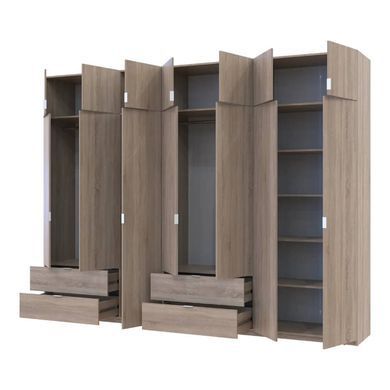 Шафа для одягу Doros Лукас Дуб сонома 3+4 ДСП 315х50х240 DRS-011709 (42005135)