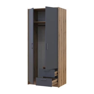 Шкаф для одежды Doros Ронди Дуб Артизан/Графит 2ДСП 82х52х195 DRS-011657 (80737804)