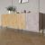 Комод на золотых металлических ножках LION Грей 204x38x76,5 см Дуб Артизан/Камень