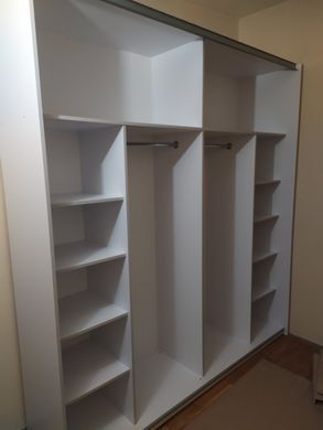 Шафа-купе двохдверна Doros G-Caiser 180х60х240 см Білий/2 Білих скла