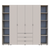 Комплект шаф для одягу Doros Гелар (3 шт.) 231,4х49,5х203,4 см Кашемір