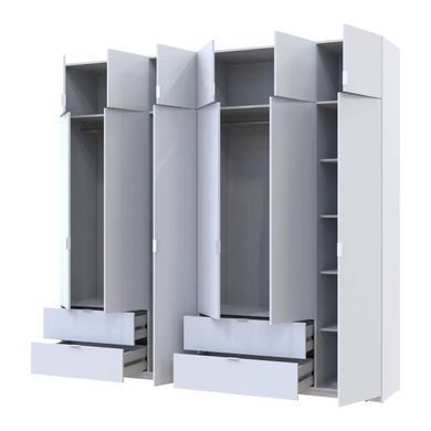 Шафа для одягу Doros Лукас Біла 3+3 ДСП 255х50х240 DRS-011684 (42005110)
