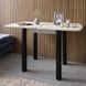 Обеденный стол раскладной LION Нота Мини черные ножки Бетон Style 60x70/70x120