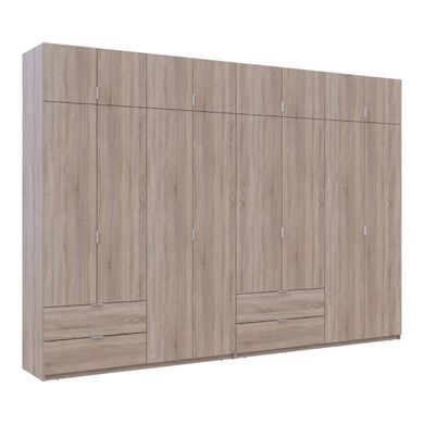 Шафа для одягу Doros Лукас Дуб сонома 4+4 ДСП 340х50х240 DRS-011711 (42005139)