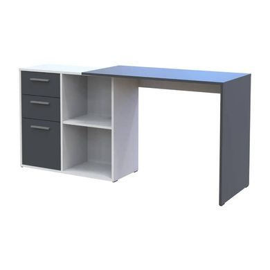 Офісний стіл Doros T8 Білий/Графіт 100х83х75 фото