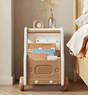 Стелаж-машинка з контейнерами Terrio &ldquo;Lorry&rdquo; Коричнево-білий фото