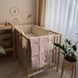 Плед утеплений з мереживом льон лляний/ліла