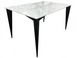 Стіл NORMAN CERAMIC 140*90 Muie White глянець/чорний каркас