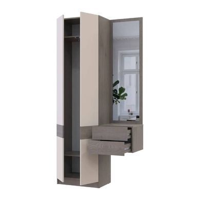 Передпокій Doros Сола 1+2 Канноло/Кашемір ДСП/дзеркало 105х40х215 фото