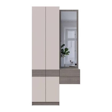 Передпокій Doros Сола 1+2 Канноло/Кашемір ДСП/дзеркало 105х40х215 фото