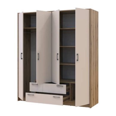 Шафа для одягу Doros Ронді Дуб Артизан/Кашемір 4ДСП 160х52х195 DRS-011662 (80737825)