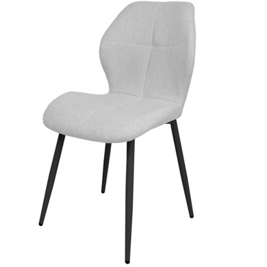 Стілець DALE чорний метал/світло-сірий тк.