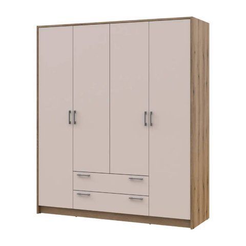 Шафа для одягу Doros Ронді Дуб Артизан/Кашемір 4ДСП 160х52х195 DRS-011662 (80737825)