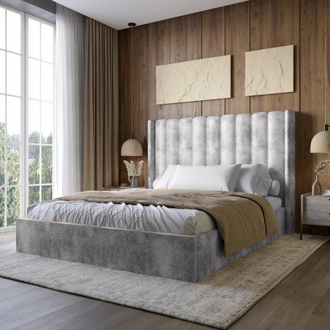 Двоспальне ліжко з підйомним механізмом LION Ніно 180x200 см SILK 302 Мраморний фото