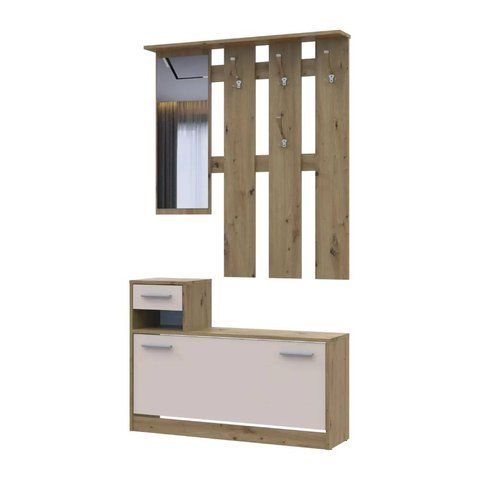 Передпокій з дзеркалом Doros Alice Дуб Евок/Кашемір 100х25х182.9 DRS-011755 (44900360) фото