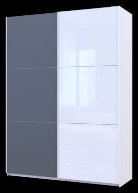 Шафа-купе двохдверна Doros G-Caiser 180х60х240 см Білий/Графіт/1 Скло