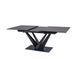 Стіл Sorento Ceramic чорний ефект мармуру/чорний мат 160(220)X90
