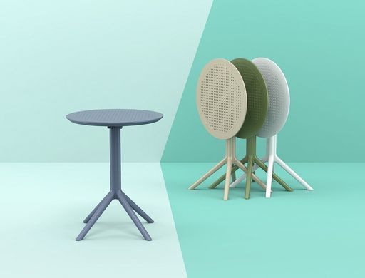 Стіл круглий Siesta Sky Folding Table &Oslash;60 Dark Grey фото