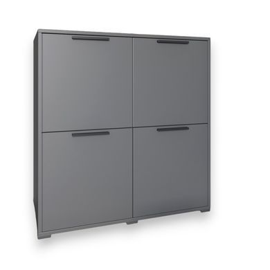 Тумба чотирьохдверна LION Краш 82x43x86 см 82x43x86 см Антрацит