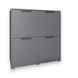 Тумба чотирьохдверна LION Краш 82x43x86 см 82x43x86 см Антрацит