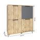 Тумба чотирьохдверна LION Краш 82x43x86 см 82x43x86 см Антрацит