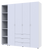 Комплект шаф для одягу Doros Гелар (2 шт.) 193,2х49,5х203,4 см Білий