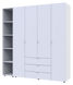 Комплект шаф для одягу Doros Гелар (2 шт.) 193,2х49,5х203,4 см Білий