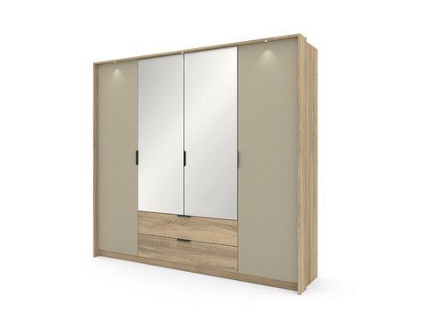 Шафа для одягу Летто/Letto 4D2S/220 4-дверна Дуб терра темний/сірий кам'яний