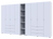 Комплект шаф для одягу Doros Гелар (3 шт.) 348,2х49,5х203,4 см Білий