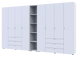 Комплект шаф для одягу Doros Гелар (3 шт.) 348,2х49,5х203,4 см Білий