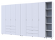 Комплект шаф для одягу Doros Гелар (3 шт.) 348,2х49,5х203,4 см Білий