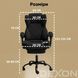 Кресло компьютерное DEXON PRIME из эко-кожи с подставкой для ног Черный фото 10
